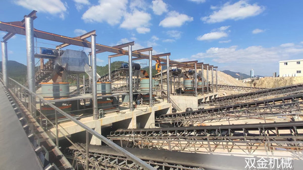 雙金機械石子生產線現場